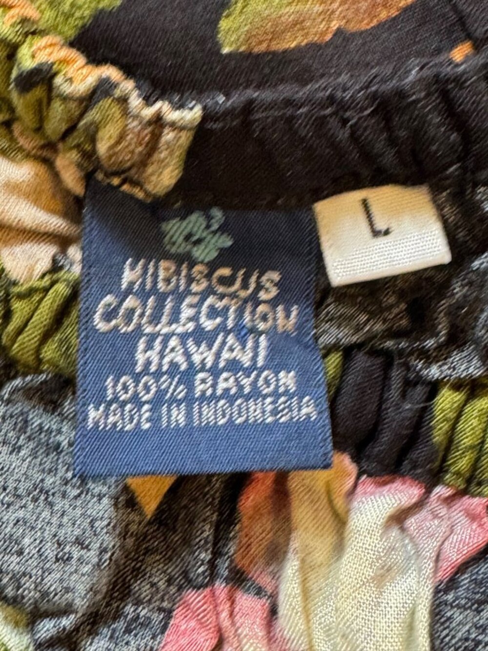 Hibiscus Collection Hawaii Floral Maxi Sundress L Black Tropical Straps Summer - Picture 12 of 14